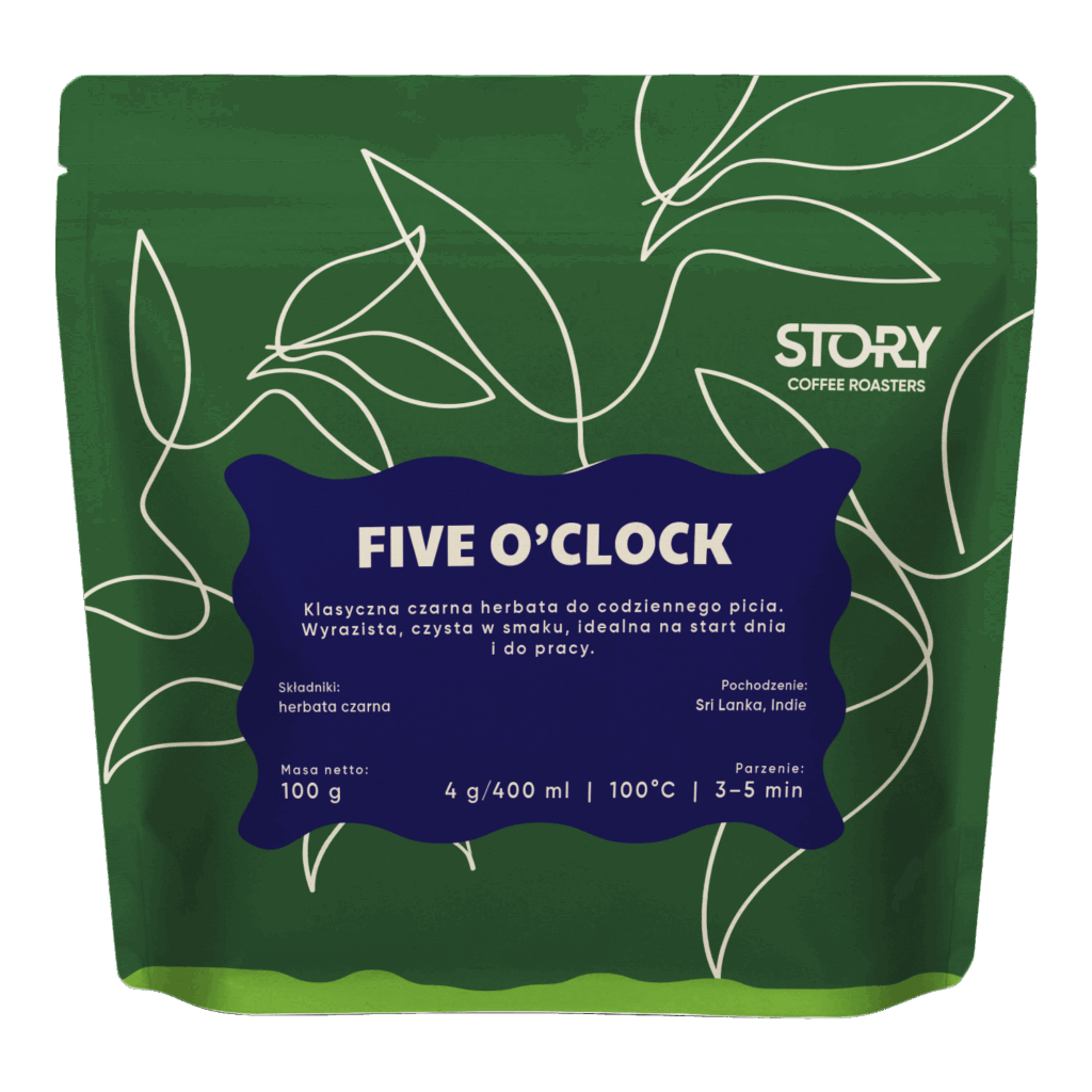 STORY Tee - Five O'clock schwarzer Blatt-Tee